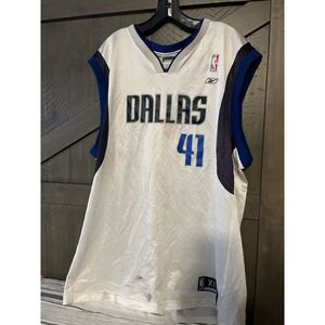 Vintage Dallas Mavericks Dirk Nowitzki Reebok NBA Basketball Jersey Mens‎ XL